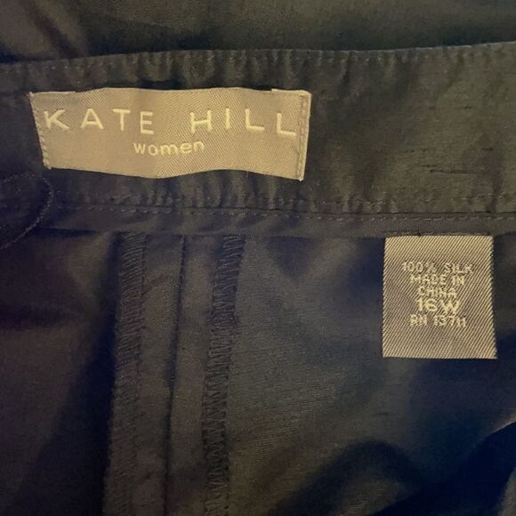 Kate Hill Black Silk  Ankle Pants - Picture 5 of 5